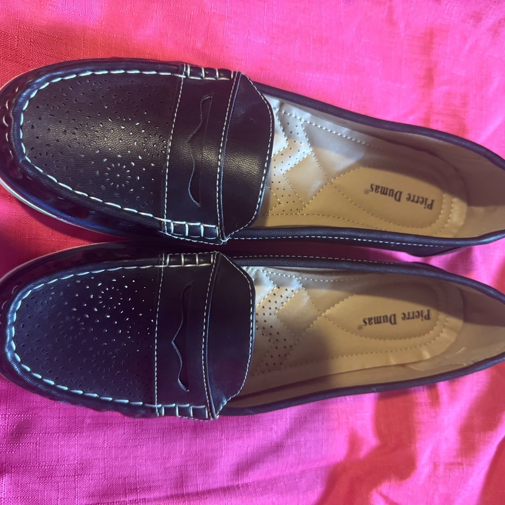 Pierre Dumas Black Loafers Slip-Ons Classic